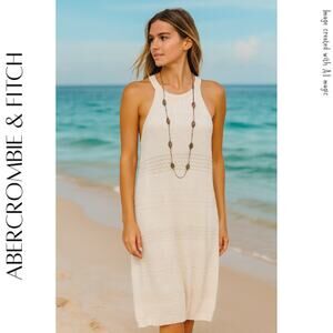 ABERCROMBIE & FITCH Creamy White Knit Sweater Dress, S